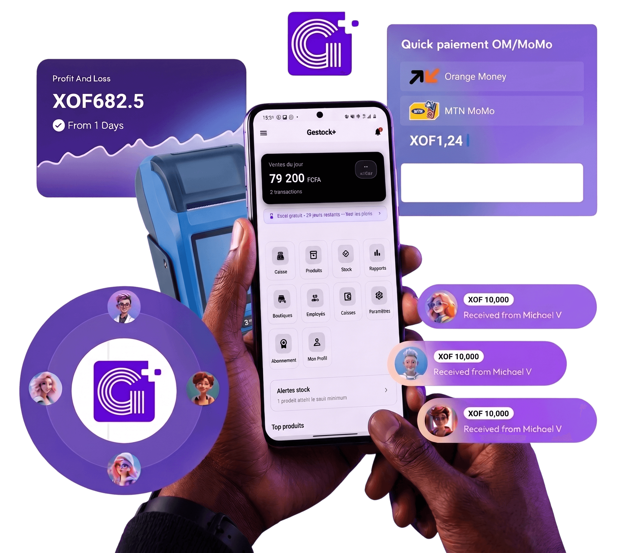 Gestock+ Solution Caisse Mobile Composition